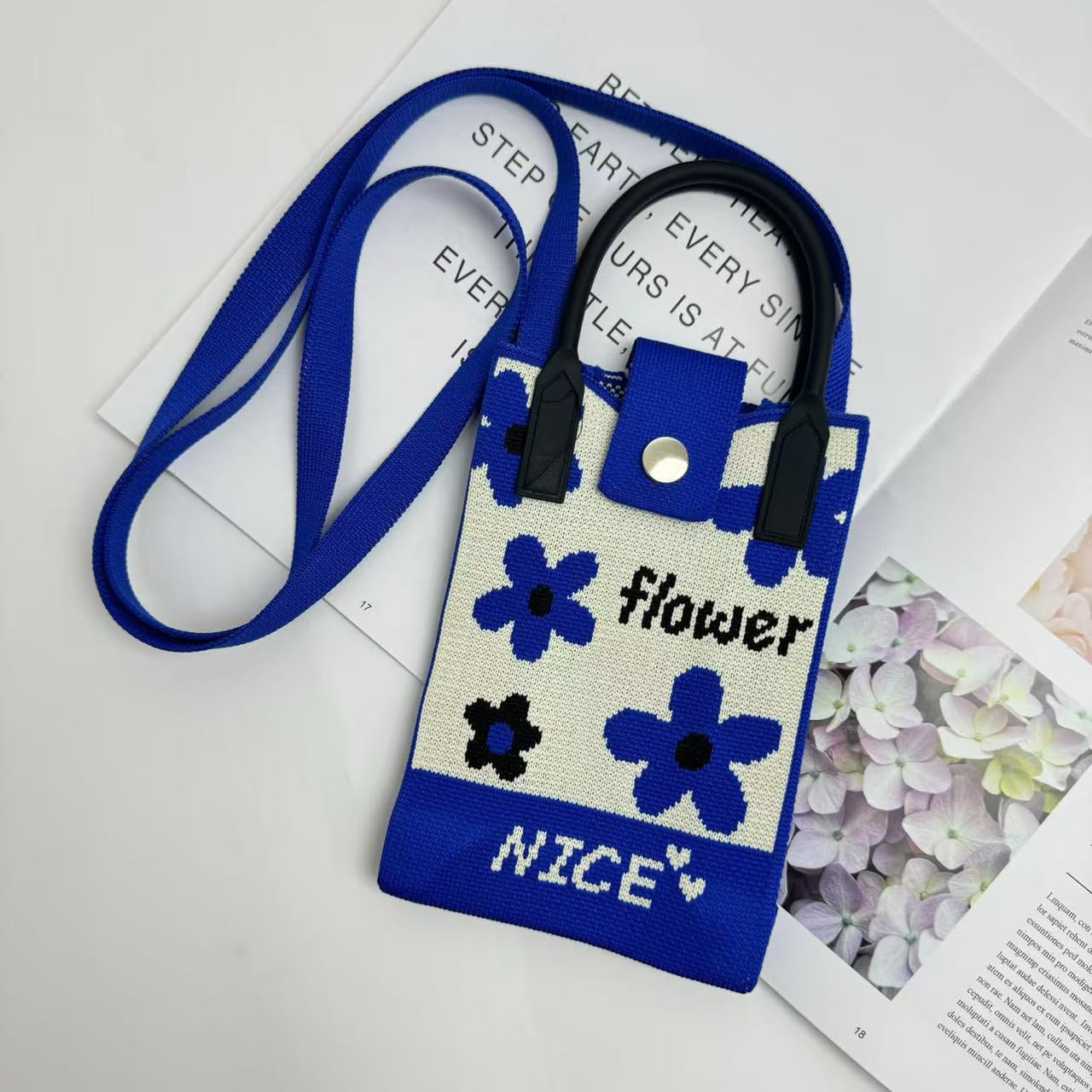 Premium Knit Crossbody Phone Bag