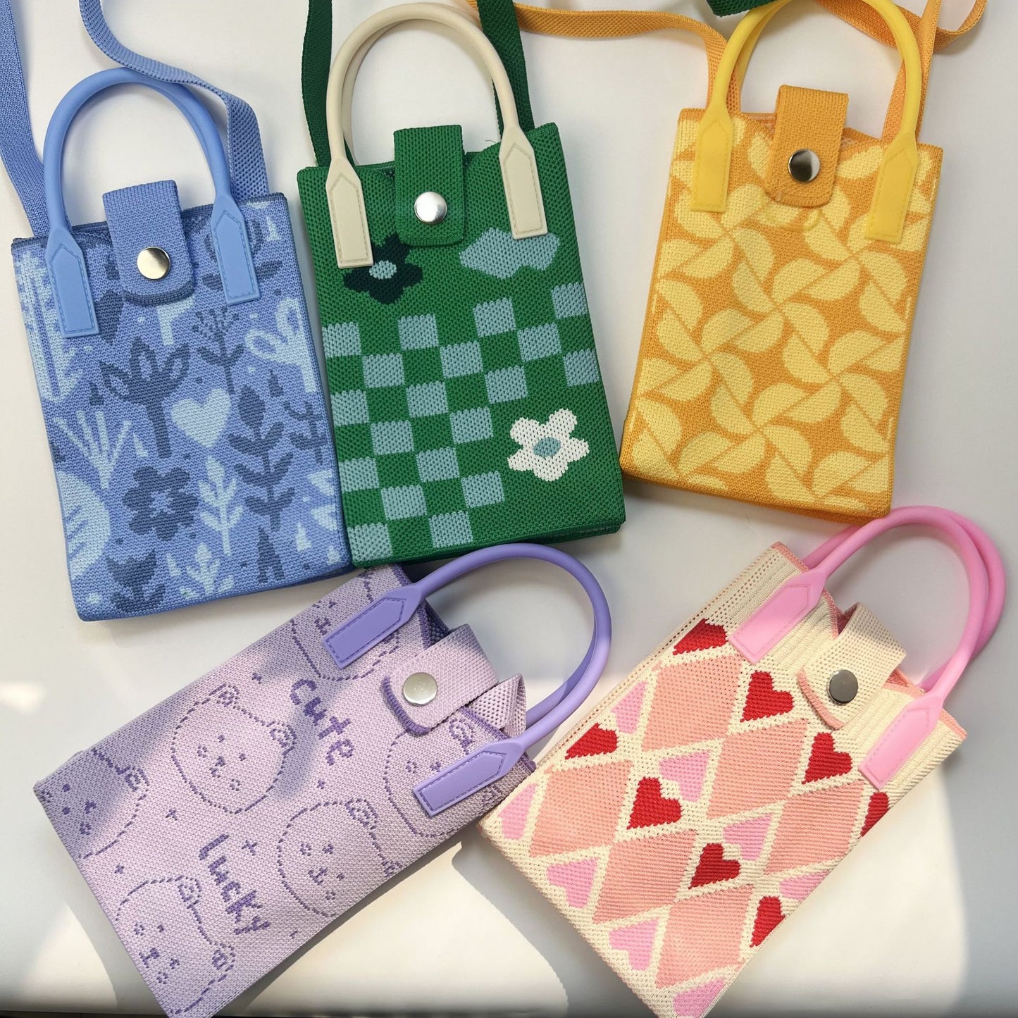 Premium Knit Crossbody Phone Bag