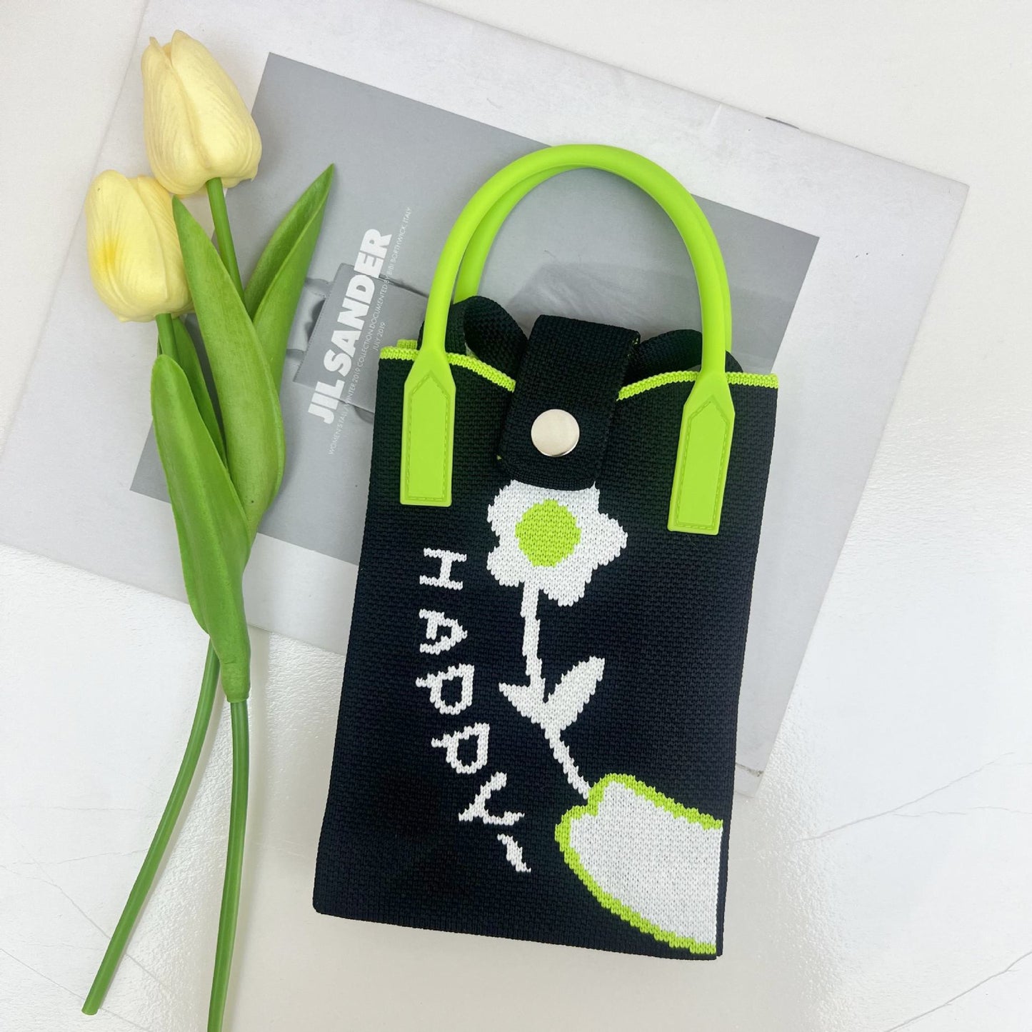 Premium Knit Crossbody Phone Bag