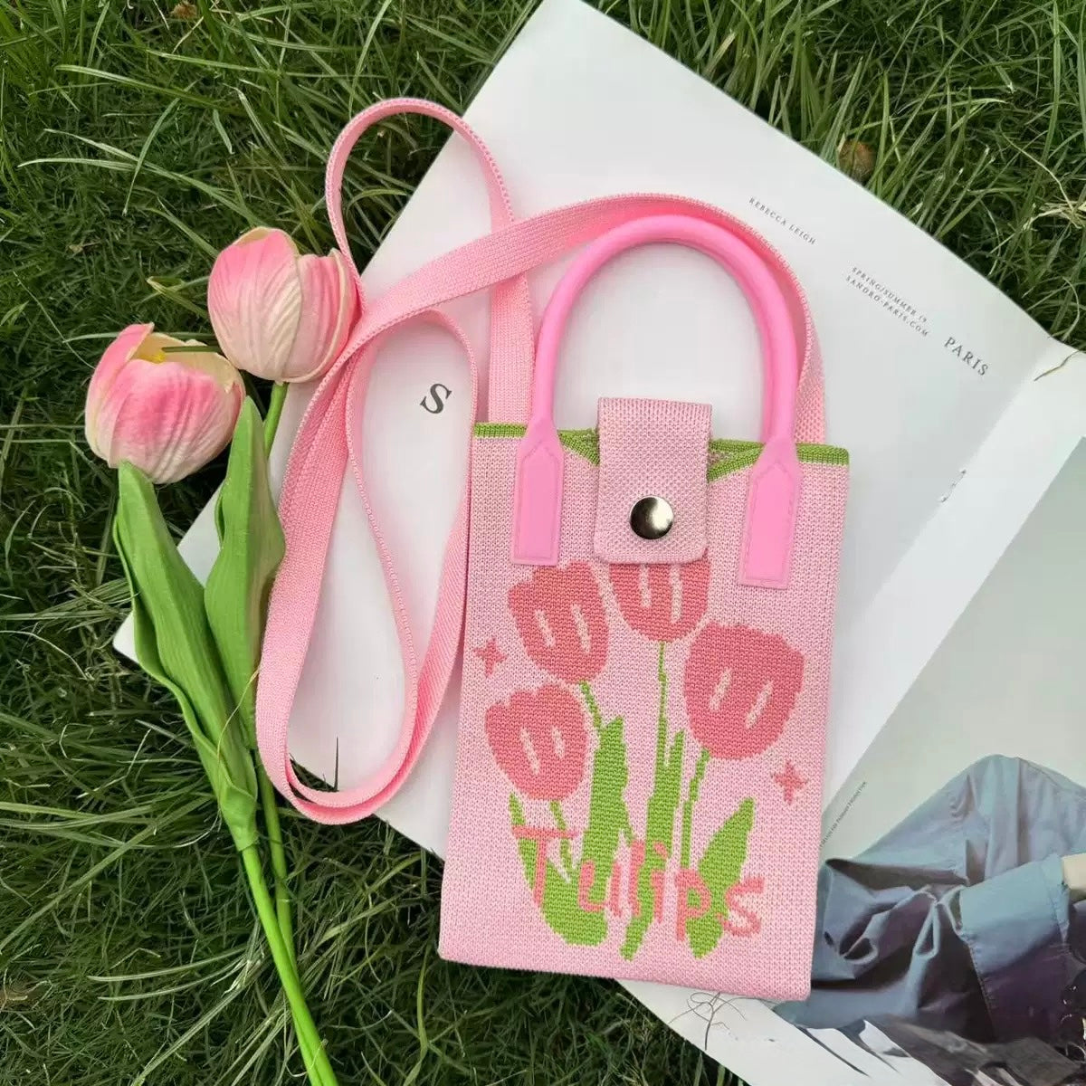 Premium Knit Crossbody Phone Bag