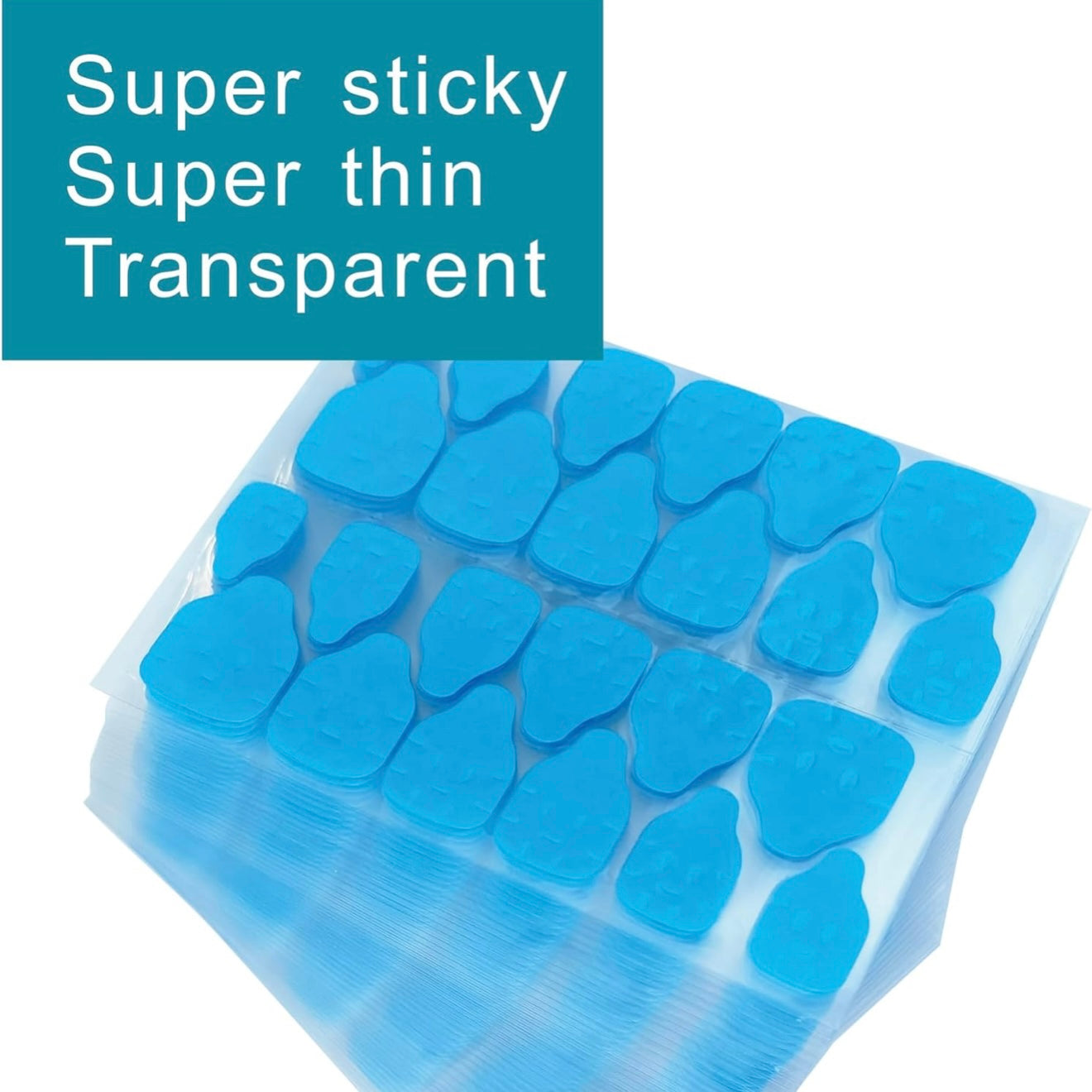 Kids Blue Jelly Sticker Nail Kit - Handmade Press On Nails