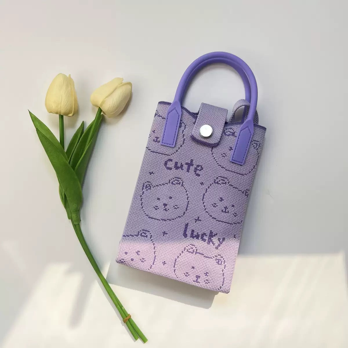 Premium Knit Crossbody Phone Bag