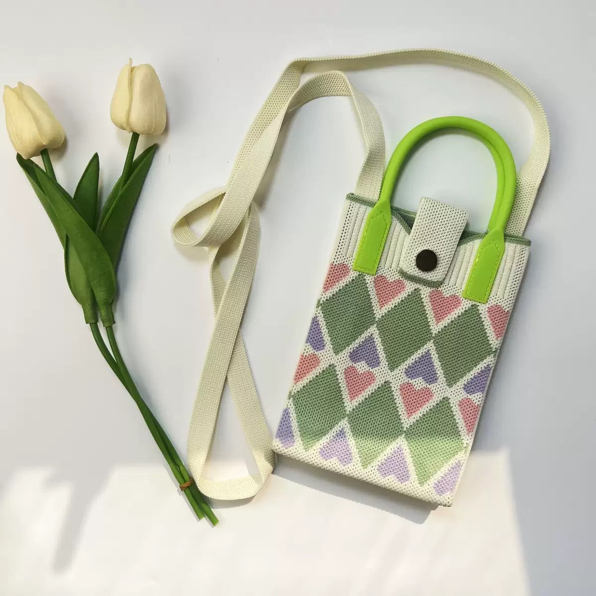 Premium Knit Crossbody Phone Bag