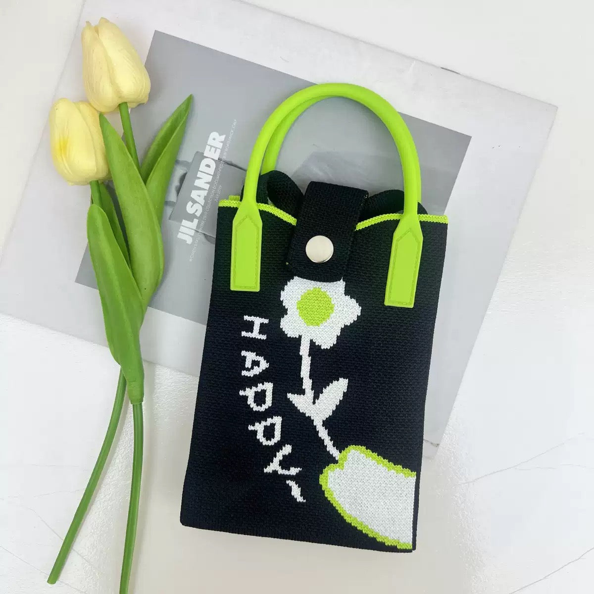 Premium Knit Crossbody Phone Bag