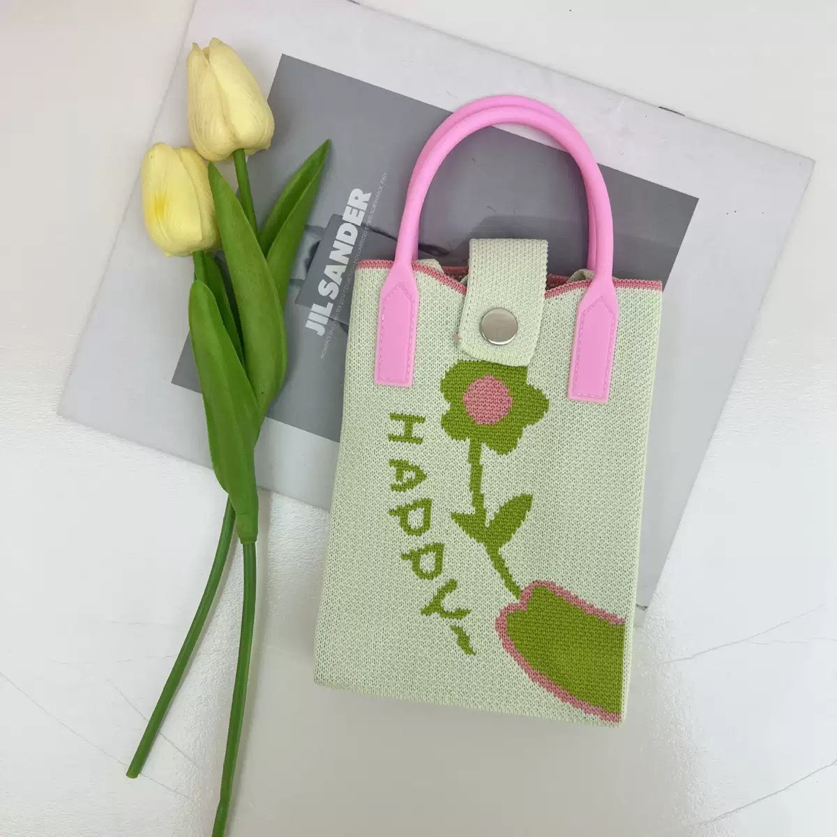 Premium Knit Crossbody Phone Bag