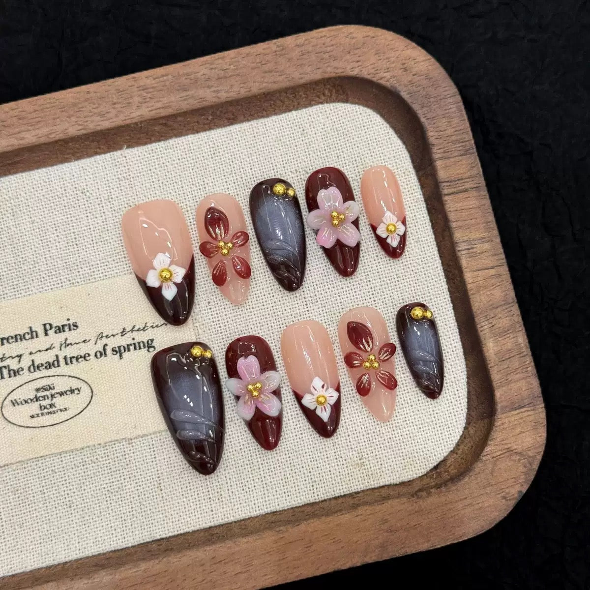 Fall Hope  -  Handmade Press On Nails