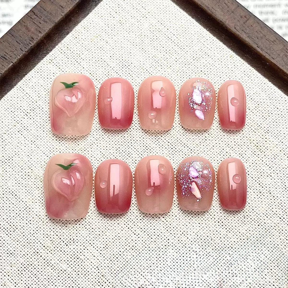 Sweet Peach - Fairy Chic Handmade Press On Nails