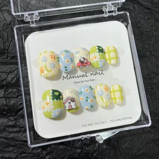 Home and Car - Cute Kawaii Handmade Press On Nails