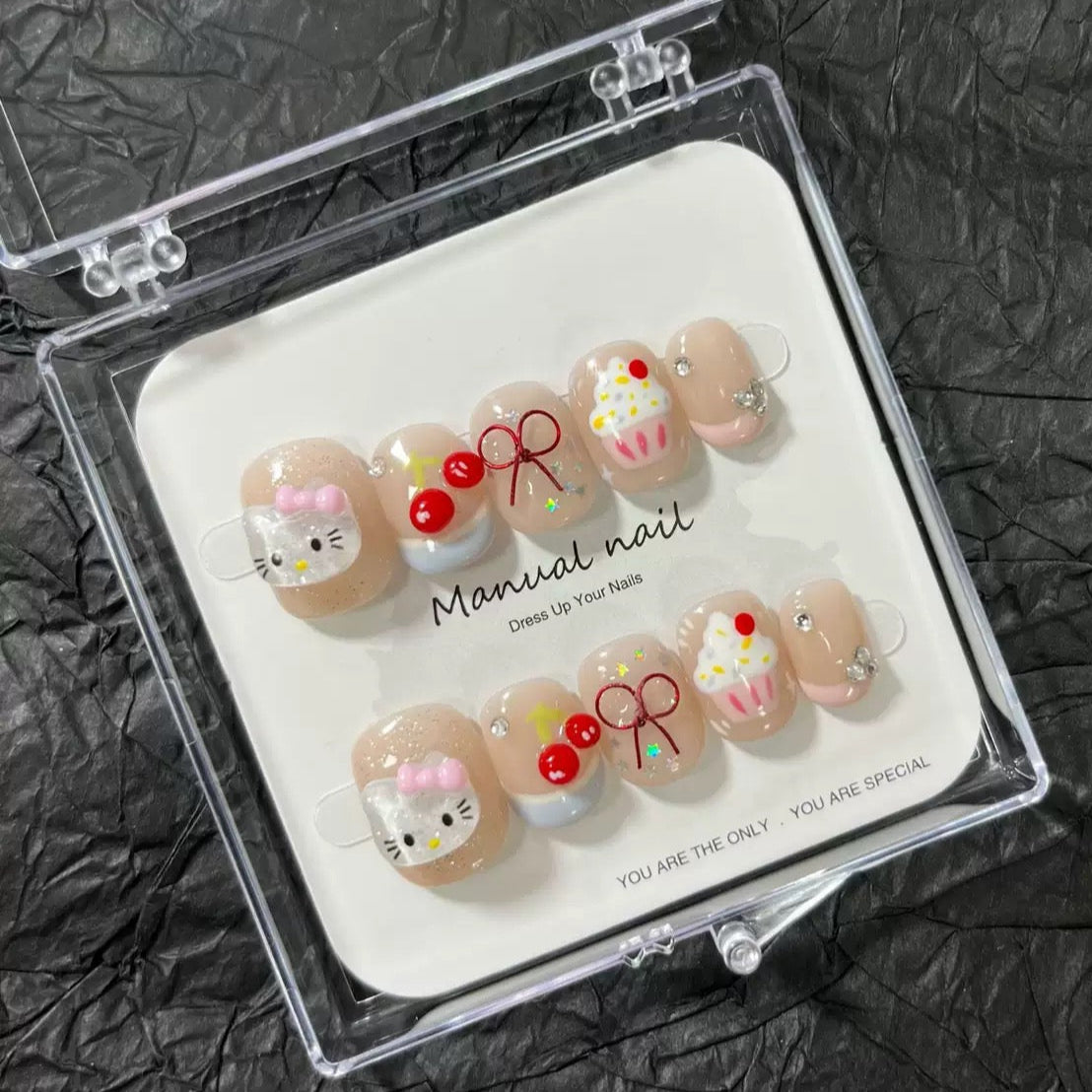 KT & Cake - Cute Kawaii Handmade Press On Nails