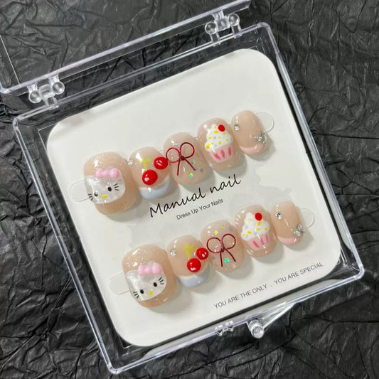 KT & Cake - Cute Kawaii Handmade Press On Nails