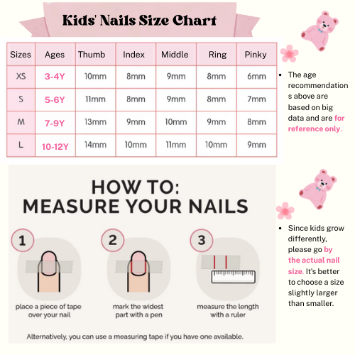 Little Nurse Apple Labubu - Kids Handmade Press On Nails