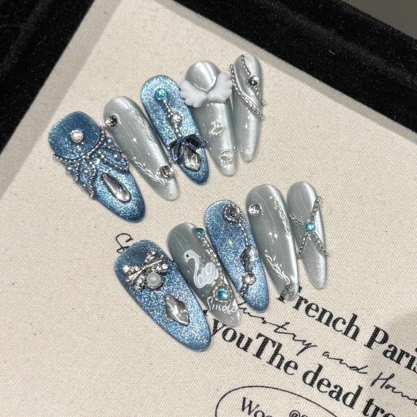 Swan Lake  -  Handmade Press On Nails