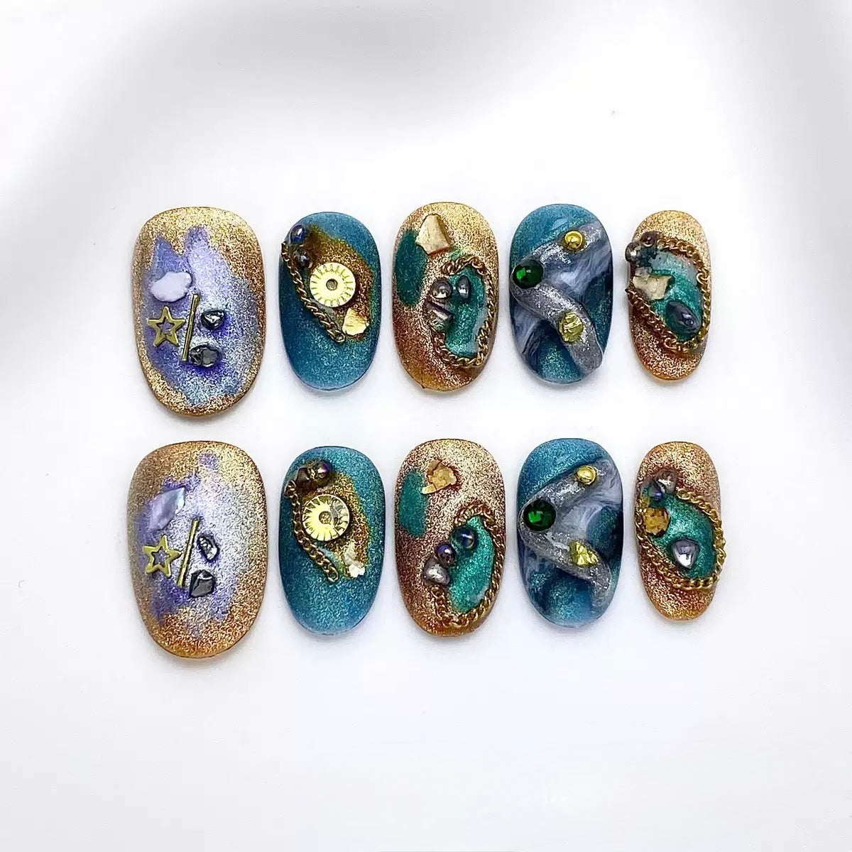 Old Money - Fairy Chic Handmade Press On Nails