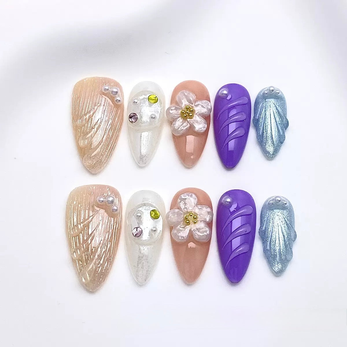 Sea Almond - Fairy Chic Handmade Press On Nails