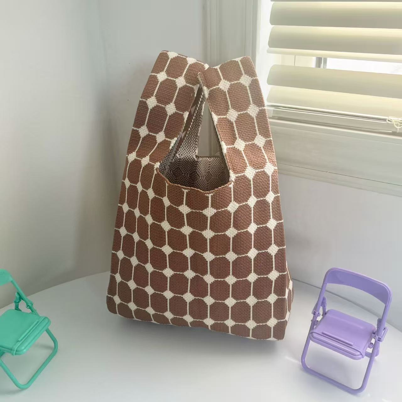 100+ Styles Knit Mini Tote Bags