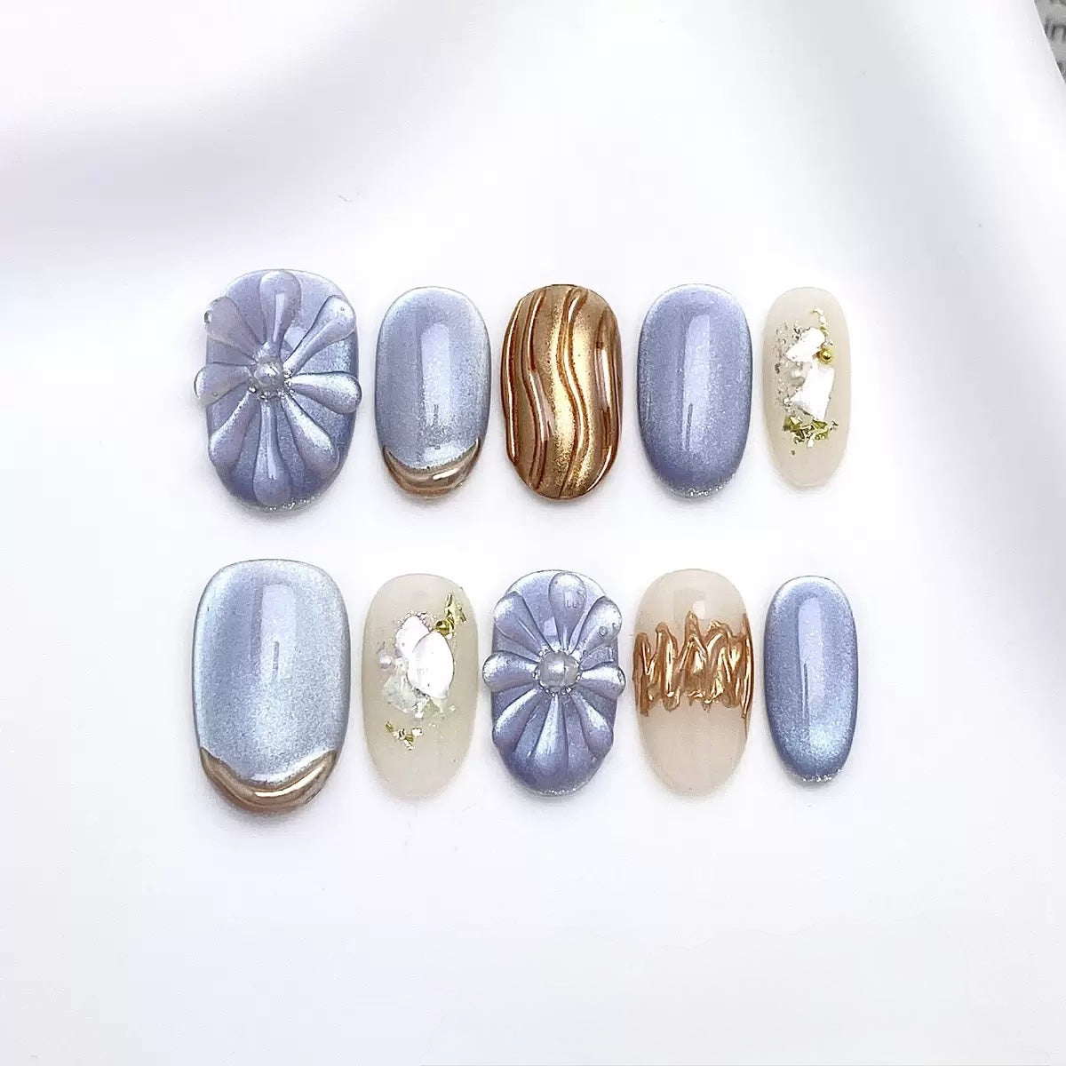 Sea Spray - Fairy Chic Handmade Press On Nails