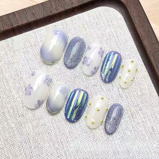 Sky - Fairy Chic Handmade Press On Nails