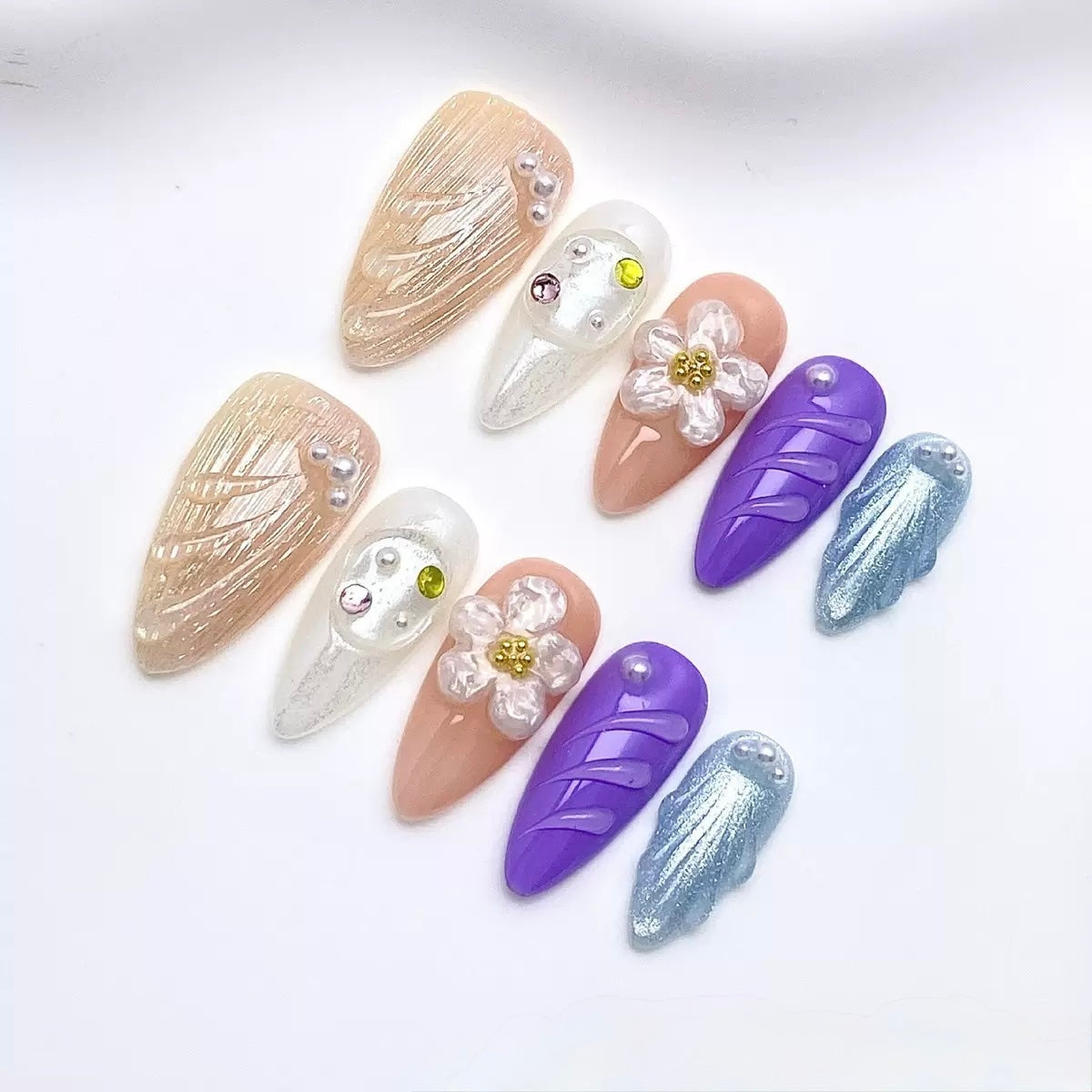 Sea Almond - Fairy Chic Handmade Press On Nails