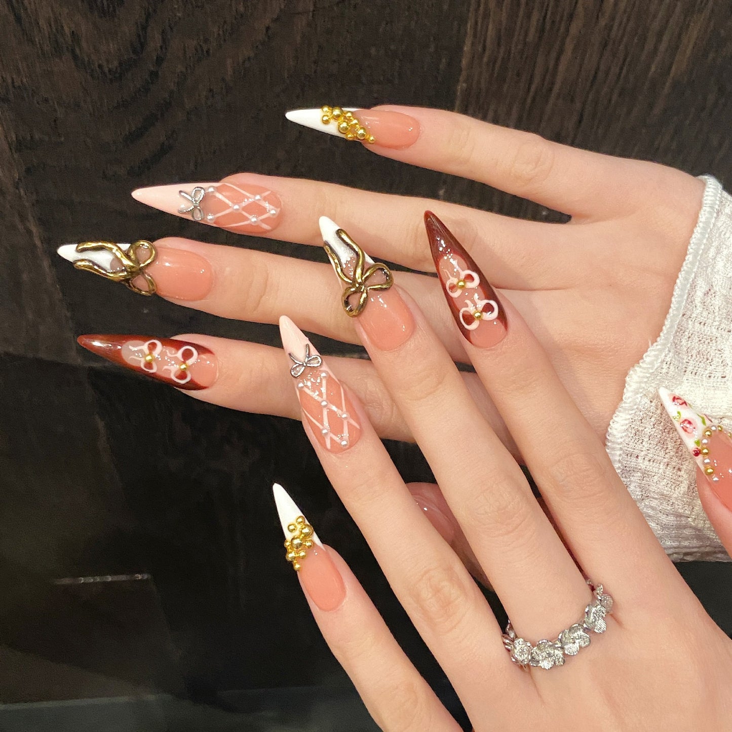 Vintage French  -  Handmade Press On Nails