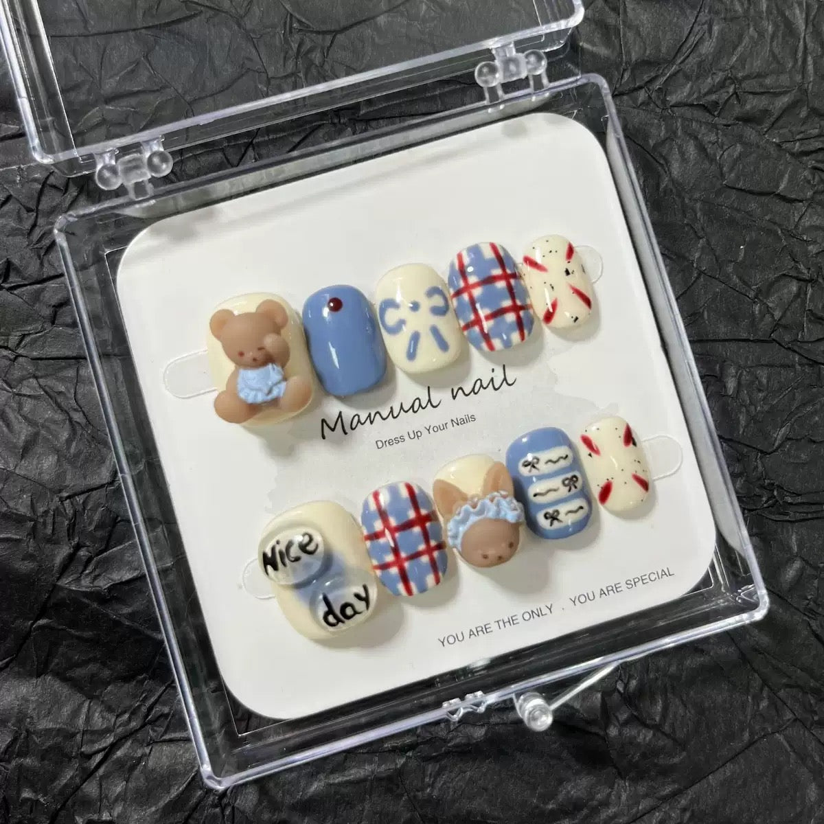 Kids Nail Art - Blue Bear