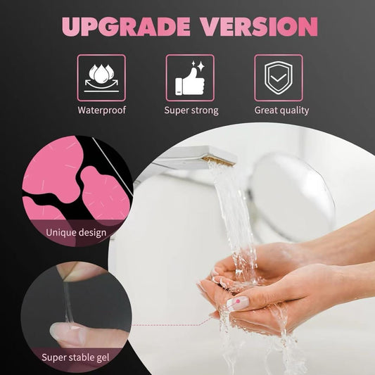 Rose Jelly Sticker Nail Kit - Handmade Press On Nails