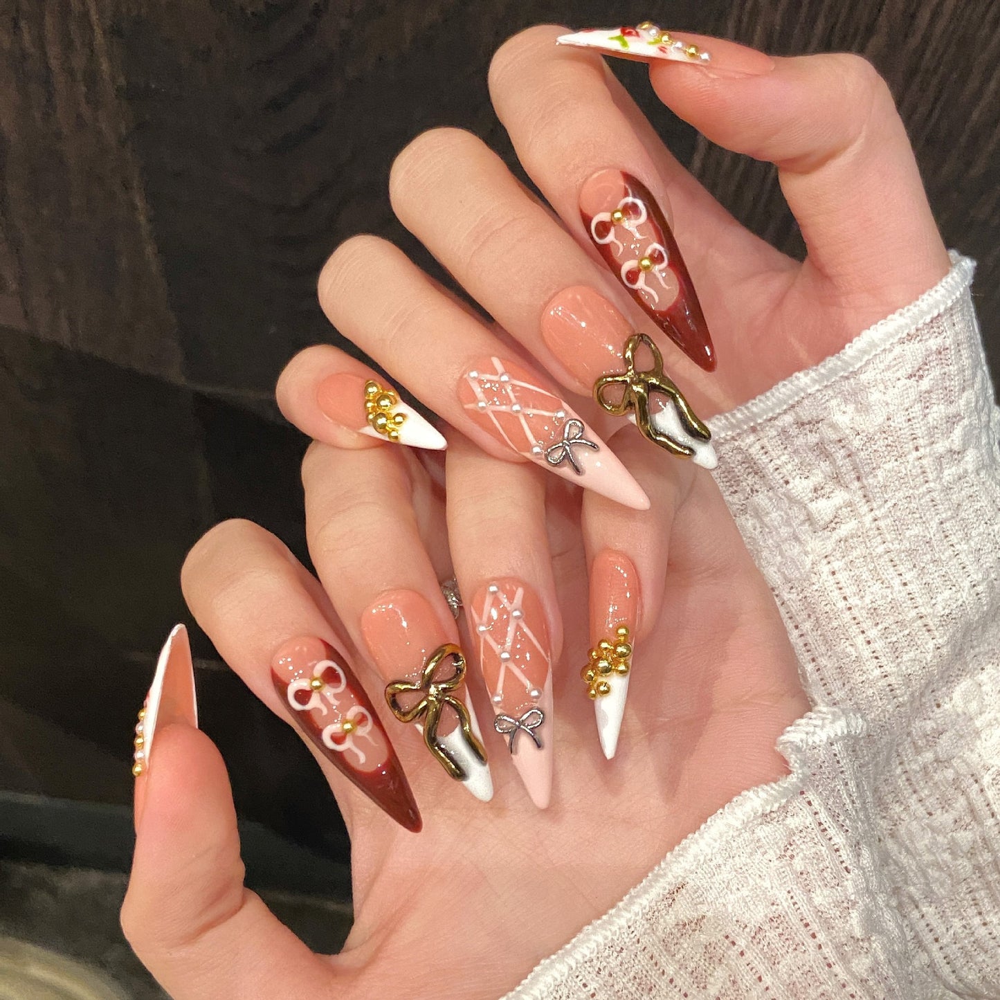 Vintage French  -  Handmade Press On Nails