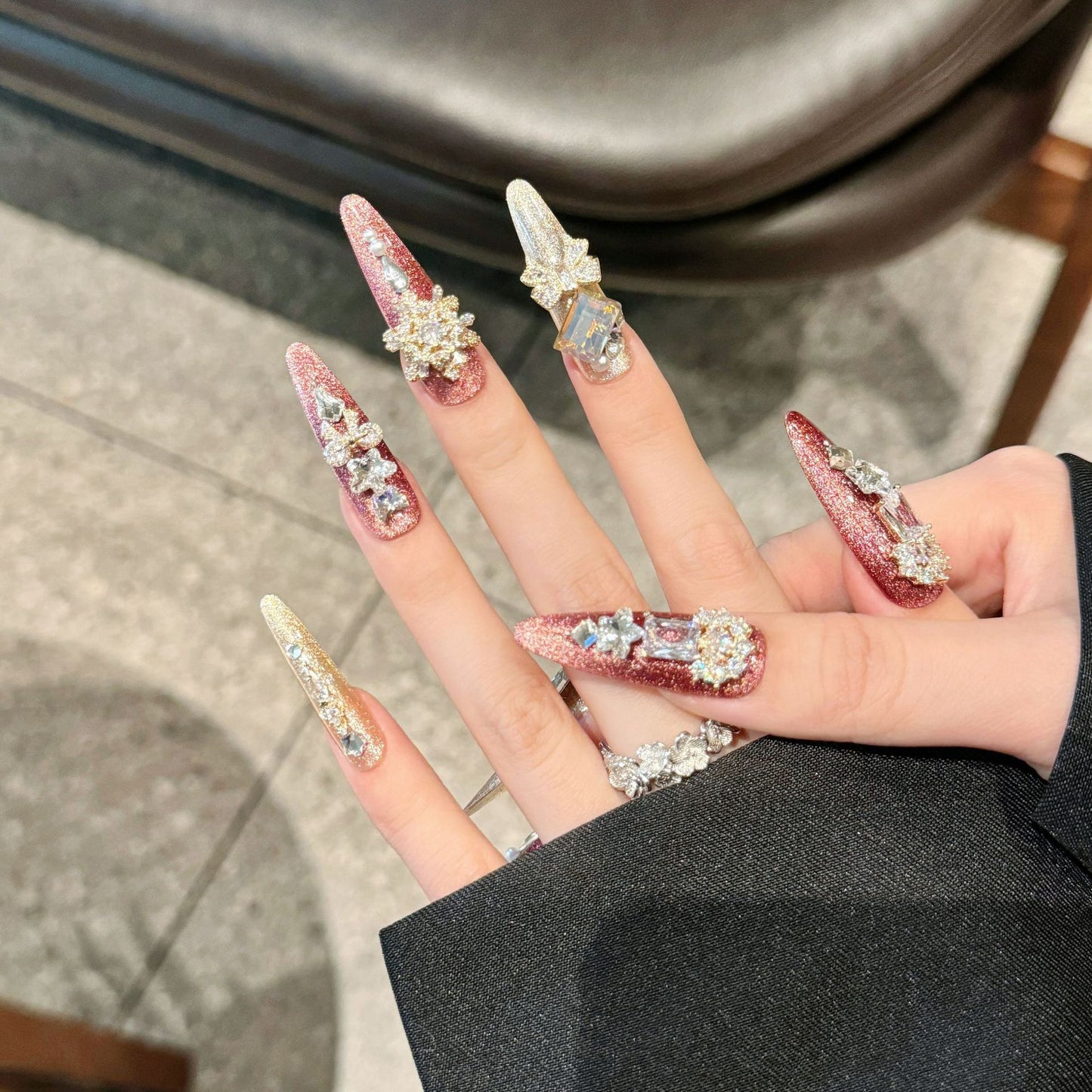 Royal Blossom - Luxury Handmade Press On Nails