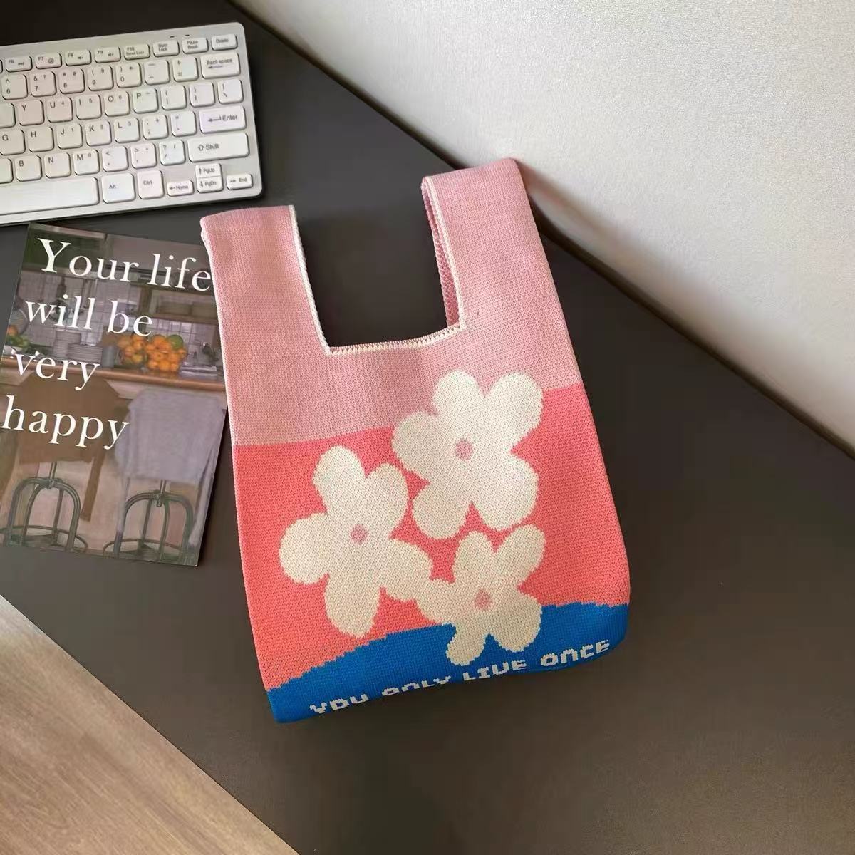 100+ Styles Knit Mini Tote Bags