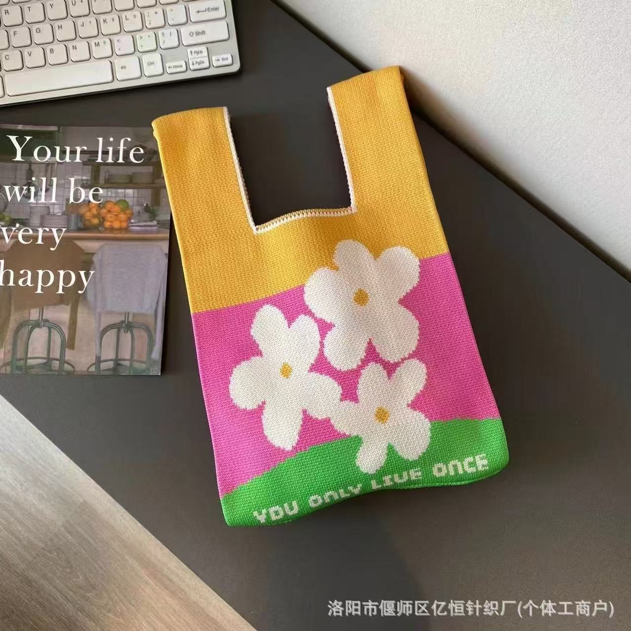 100+ Styles Knit Mini Tote Bags