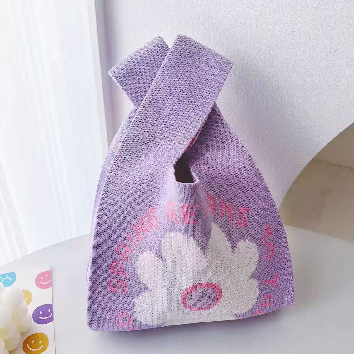 100+ Styles Knit Mini Tote Bags