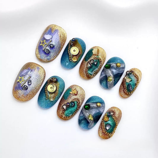 Old Money - Fairy Chic Handmade Press On Nails