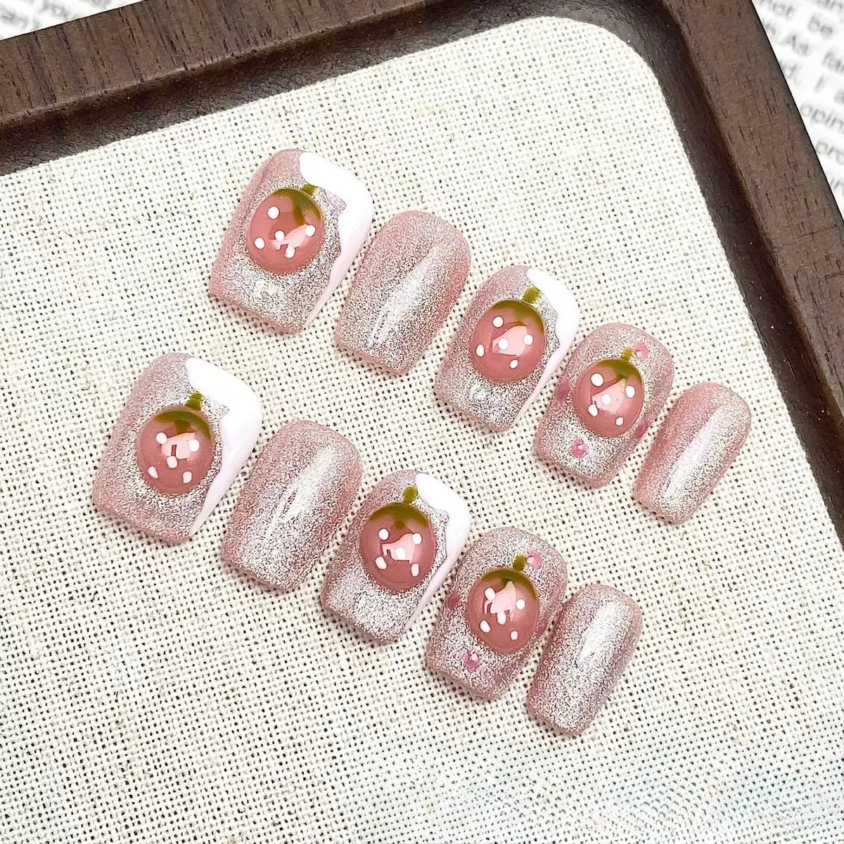 Creamy Strawberry - Fairy Chic Handmade Press On Nails