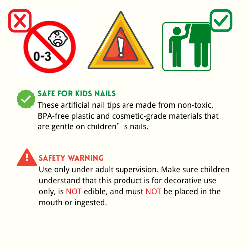 Little Nurse Apple Labubu - Kids Handmade Press On Nails