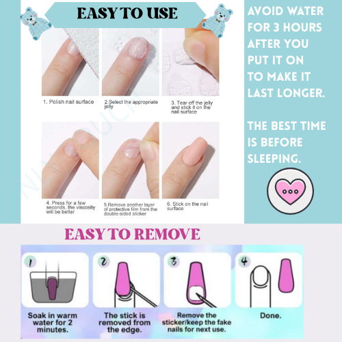 Little Nurse Apple Labubu - Kids Handmade Press On Nails